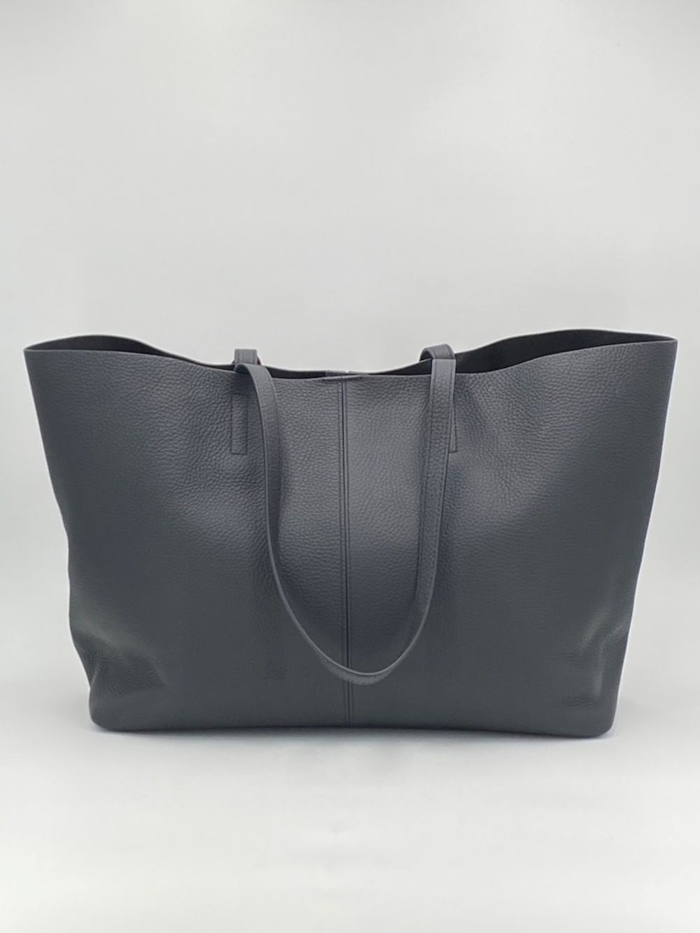 👜 MAISON de SABRÉ LEATHER TOTE BAG – BLACK – GOLD HARDWARE – NEW - Picture 4 of 9
